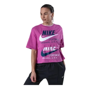 Nike Damska koszulka Icon Clash T-shirt damski czerwony Cosmic fuksja M - Koszulki i topy damskie - miniaturka - grafika 1