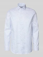 Koszule męskie - Koszula biznesowa o kroju regular fit z bawełny z kołnierzykiem typu kent - miniaturka - grafika 1