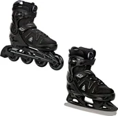 Rolki - Rolki Raven Inlineskates Pulse PRO z wymienną płozą regulowane czarne r. 40-43 - miniaturka - grafika 1