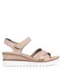 Sandały damskie - Rieker Sandały V38G9-31 Różowy - miniaturka - grafika 1