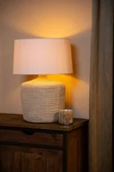 Lampy stojące - Ambala lampa stołowa 1xE27 biała/naturalna 10552/81/73 - miniaturka - grafika 1