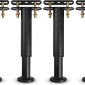 Zawiasy, okucia i inne akcesoria - Stelaż łóżka, nogi metalowe regulowane, wytrzymały, pasuje do uniwersalnych listew, szaf, sof, 18-33 cm, 4 sztuki - miniaturka - grafika 1