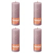 Aromaterapia - Świece pieńkowe Shine, 4 szt., 190x68 mm, popielaty róż Lumarko! - miniaturka - grafika 1