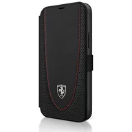 Etui i futerały do telefonów - Ferrari FEOGOFLBKP12LBK iPhone 12 Pro Max 6,7" czarny/black book Off Track Perforated FER000430 - miniaturka - grafika 1