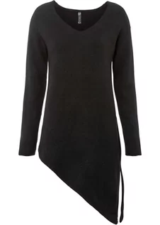 Swetry damskie - Sweter z asymetryczną linią dołu - bonprix - grafika 1