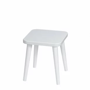 Taboret lub hocker kwadratowy ze sklejki Gray Moon, Wykończenie nogi - Buk - farba szara, Wysokość [cm] - 34, Wymiar siedziska [cm] - 30x30 - Taborety i hokery - miniaturka - grafika 1