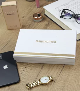 Portfel Damski Skóra Naturalna Lakierowana GREGORIO Duży Z Metalowym Suwakiem Piórnik PT-111 SZARY 18,5 x 9,5 x 3,5 [cm] - Portfele - miniaturka - grafika 2