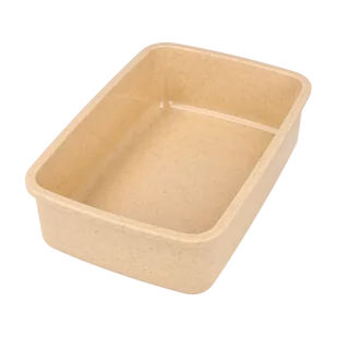 LunchBox ze sztućcami Beżowy 16 x 11 x 5cm - Zdrowa żywność - miniaturka - grafika 2
