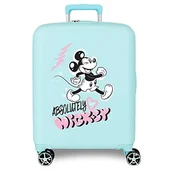 Walizki - Disney Mickey Friendly Walizka kabiny Turkusowy 40x55x20 cms Twarde mocowanie ABS Wbudowany 38,4l 2,82 kg 4 koła Podwójne Bagaż Ręczny, niebieski, Talla única, Walizka kabinowa - miniaturka - grafika 1
