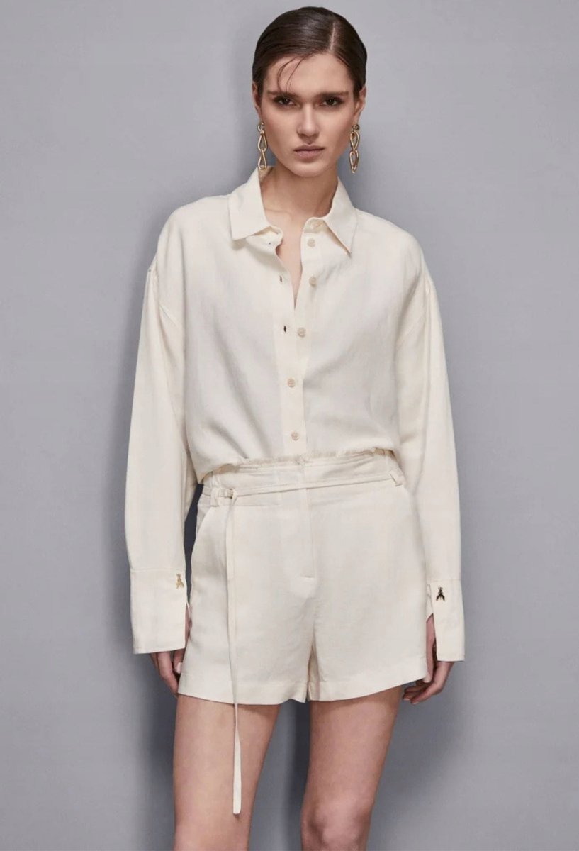 Koszula damska Patrizia Pepe 2C1602 A052 kremowy - Shirt: 42