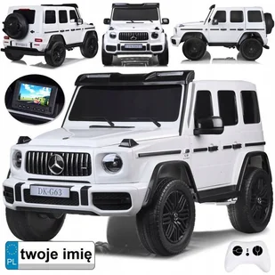 Auto na akumulator Mercedes G klasa 63 AMG 4x4 Panel Radio 2osoby 24V - Pojazdy elektryczne dla dzieci - miniaturka - grafika 1