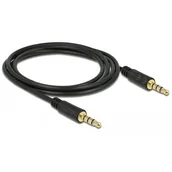Kable - Delock Kabel Klinkekabel 3,5 mm - 3,5mm St/St 2.00m 4Pin schwarz - 83436 - miniaturka - grafika 1