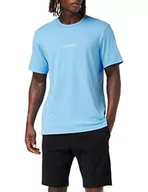 Koszulki męskie - Calvin Klein Męski top od piżamy z okrągłym dekoltem S/S, Signature Blue, S, Niebieski podpis, S - miniaturka - grafika 1