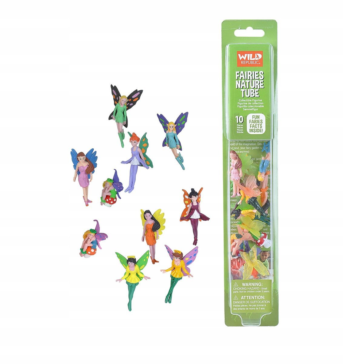 Tuba z figurkami wróżek Wild Republic, zabawki wróżek, dziesięć figur