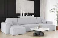 Narożniki - Sofa w kształcie U BEST narożnik tkanina Poso jasnoszary - miniaturka - grafika 1