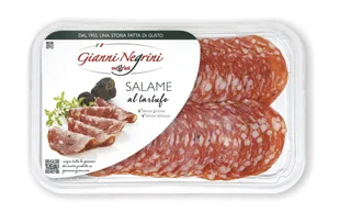 Salame al tartufo krojone plastry 80g - Gianni Negrini - Pasztet i przetwory mięsne - miniaturka - grafika 1