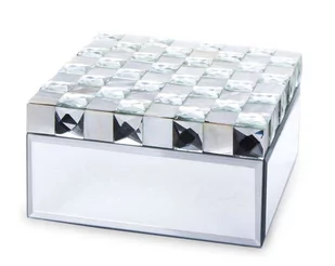 Szkatułka srebrna zdobiona Pokrywka 8,5x16x16 cm - Pudełka i szkatułki - miniaturka - grafika 1