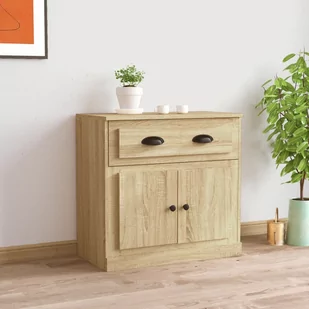 vidaXL Szafka, dąb sonoma, 70x35,5x67,5 cm, materiał drewnopochodny - Szafki do salonu - miniaturka - grafika 1