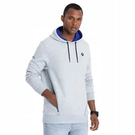 Bluzy męskie - Bluza męska z kapturem szary melanż V5 S006 XL - miniaturka - grafika 1