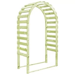 vidaXL Pergola ogrodowa z ławką, 130x60x230 cm, impregnowana sosna FSC - Kratki i pergole - miniaturka - grafika 1