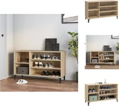 Szafki na buty - vidaXL Stojak na buty dąb sonoma 102x36x60 cm Materiał drewnopochodny - Stojaki i szafki na buty - miniaturka - grafika 1