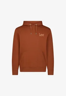 BLUZA MĘSKA Z KAPTUREM BRĄZOWA LOGO LEE 112358006 WOBBLY LEE HOODIE SWEET MAPLE, S - Bluzy męskie - miniaturka - grafika 1