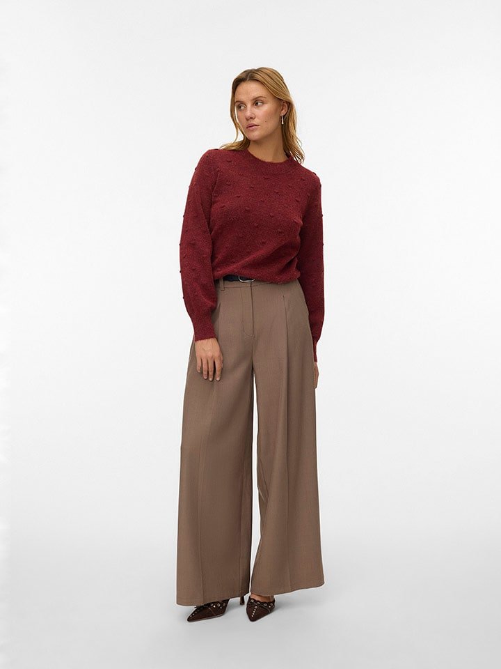 Vero Moda Sweter w kolorze bordowym