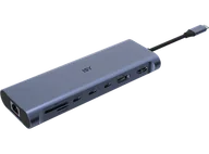 Stacje dokujące i replikatory portów - Adapter wieloportowy ISY IAD-1036 13w1 USB-C - 4x USB-A/3x USB-C/HDMI/Displayport/RJ45/czytnik kart SD,microSD - miniaturka - grafika 1