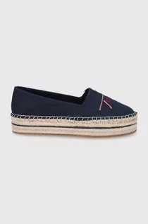 Espadryle damskie - Tommy Hilfiger espadryle kolor granatowy na platformie - grafika 1