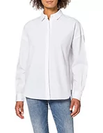 Koszule damskie - SELECTED FEMME Damska koszula z wyciętymi rękawami ekologiczna bawełna, Bright White, 38 PL - miniaturka - grafika 1