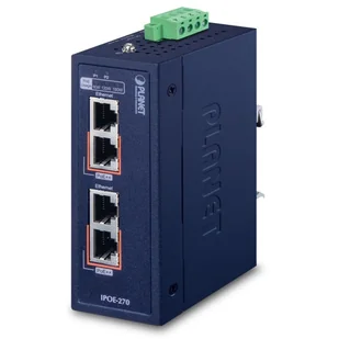 PLANET IPOE-270 łącza sieciowe Obsługa PoE Niebieski - Routery - miniaturka - grafika 1
