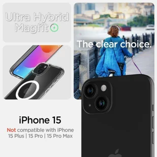 Etui APPLE IPHONE 15 Spigen Ultra Hybrid Mag MagSafe White transparentne - Etui i futerały do telefonów - miniaturka - grafika 9