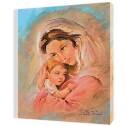 Obraz religijny na płótnie Matka Boża i Dzieciątko Jezus - Ikony i obrazy sakralne - miniaturka - grafika 1