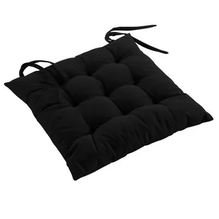 Poduszka na krzesło wiązana MISTRAL, gładka bawełna z recyklingu, 40 x 40 cm - Poduszki na krzesła - miniaturka - grafika 1