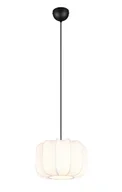 Lampy sufitowe - MADELINE R31971001 lampa wisząca biała tkanina 1xE27 fi 25cm - miniaturka - grafika 1