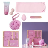 Pozostałe akcesoria świąteczne - 6-dniowy kalendarz adwentowy z produktami do pielęgnacji - Perfume Cherry Blossom - prezent kosmetyczny z żelem pod prysznic, opaską na twarz i akcesoriami do pielęgnacji - Różowy - miniaturka - grafika 1