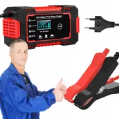 Prostowniki samochodowe - Prostownik automatyczny samochodowy ŁADOWARKA AKUMULATORA smart LCD 12V - miniaturka - grafika 1
