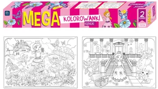 Megakolorowanka Księżniczki - Kolorowanki, wyklejanki - miniaturka - grafika 1