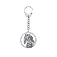 Breloki - Brelok Koń Fryzyjski srebro GRAWER - MEJK Jewellery - miniaturka - grafika 1