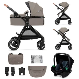 Kinderkraft, Esme, wózek wielofunkcyjny, 3w1, Sand Beige - Wózki dziecięce - miniaturka - grafika 1
