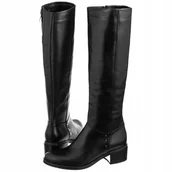 Kozaki damskie - Carinii B4042S-E50 czarne kozaki damskie do kolana klocek rozm 39 - miniaturka - grafika 1