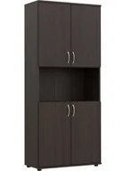 Regały biurowe - Elior Klasyczny regał biurowy z podwójnymi drzwiczkami wenge W1-W94 - miniaturka - grafika 1