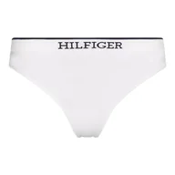 Majtki damskie - TOMMY HILFIGER STRINGI DAMSKIE MAJTKI 1P THONG BIAŁE r.M - miniaturka - grafika 1