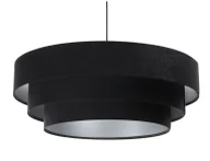 Lampy sufitowe - Czarno-srebrna potrójna lampa wisząca - 22X S438 R7-S13 - miniaturka - grafika 1