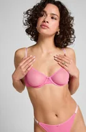 Biustonosze - Hunkemöller Nieusztywniany biustonosz Roza z fiszbinami Różowy - miniaturka - grafika 1