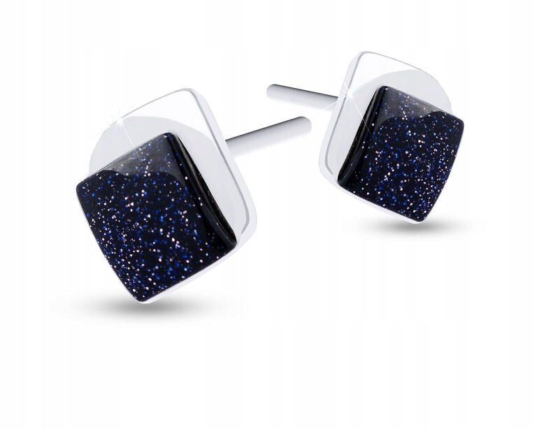 Kolczyki Srebrne z Nocą Kairu Sztyfty Damskie pr. 925 Wkrętki