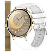 Smartwatch - SMARTWATCH DAMSKI ENTER AURA NOWOCZESNY WIELOFUNKCYJNY PASEK + BRANSOLETA - miniaturka - grafika 1