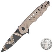 Noże - Nóż składany Extrema Ratio Caimano Nero N.A. Ranger LE No 031/250 Tactical Mud Aluminium, Geotech Camo N690 (04.1000.0166/BW/TM) - miniaturka - grafika 1