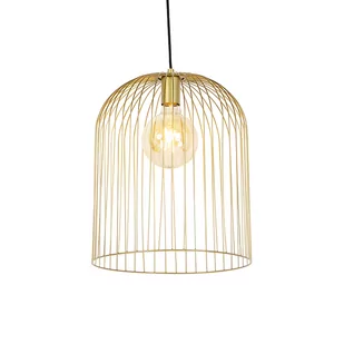 QAZQA Designerska lampa wisząca złota - Wire Knock - Lampy sufitowe - miniaturka - grafika 1