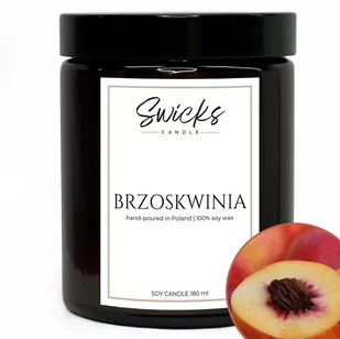 Świeca sojowa zapachowa BRZOSKWINIA 180 ml - Świece - miniaturka - grafika 1